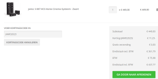 Jamo S 807 HCS Surround set Zwart voor €437,77 dmv code bij Doublepoint