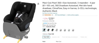 Maxi-Cosi Pearl 360 i-Size - Autostoeltje voor €225,99 bij Amazon