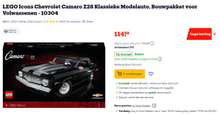 Lego 10304, Chevrolet Camaro Z28 voor €114,99 bij Bol.com