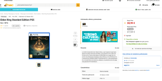 Videojuego Elden Ring Standard Edition PS5 por 28,99€