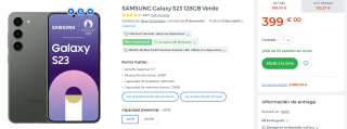 Samsung Galaxy S23 de 128GB por 399€