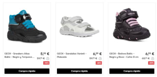 Calzado GEOX desde tan solo 4,99€ perfecto para la vuelta al Cole aprovechar