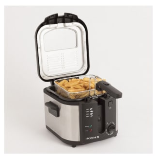 Freidora con Aceite con Tapa Transparente gris Ikohs/ 4 Programas de Fritura Preconfigurados por 34.95€