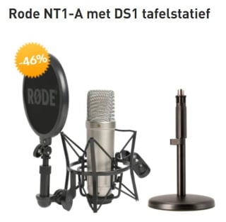 Rode NT1-A met DS1 tafelstatief voor €157 bij Bax-shop
