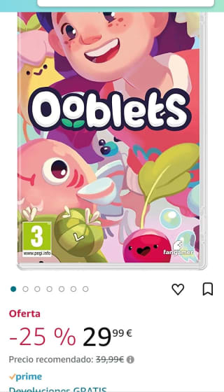 Ooblets Nintendo Switch por 29,99€.