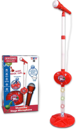 Bontempi microfoon Showtime Stage junior wit/rood voor €4,53 bij Bol.com