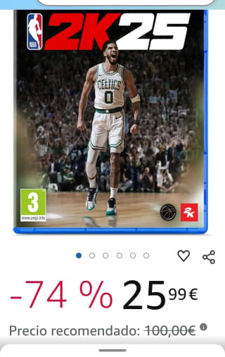 NBA 2K25 PlayStation 5 por 25,99€.