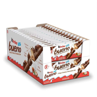 Kinder Bueno Chocolate con leche y crema de avellanas 1caja de 30*43g total 60 barras por 15,80€