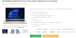 HP EliteBook 650 G9 Notebook - Wolf Pro Security voor €801,62 bij Redshell
