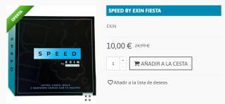 Juego de Mesa Speed by EXIN Fiesta por 10€