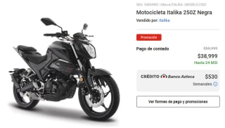 Motocicleta Italika 250Z Negra por $38,999