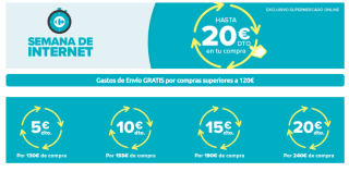 Hasta 20€ descuento en tus compras en Carrefour supermercado