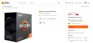 AMD Ryzen 5 3600 3.6GHz BOX por 79,99€