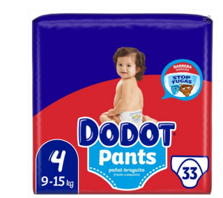Pañales Pants Talla 4 de 9 a 15Kg de parafarmacia 33 Unidades por solo 8,99€
