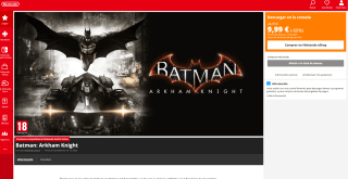 Batman: Arkham Knight Nintendo Switch por 9,99€