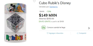 Cubo Rubik's Disney por $149 en Claro Shop