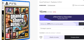 Grand Theft Auto V - PS5 por 13.99€