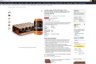 24 Latas Cerveza La Salve Lager por solo 13,67€