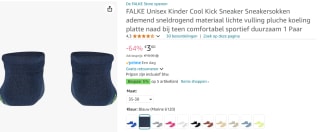 FALKE Cool Kick kids Sneakersokken voor €3,60 bij Amazon