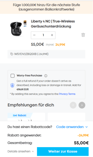 soundcore by Anker Liberty 4 NC Draadloze Oordopjes voor €55 dmv code bij Ankersolix