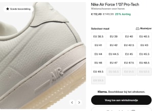 Nike Air Force 1 '07 Pro-Tech sneakers voor €112,49 in de Nike store
