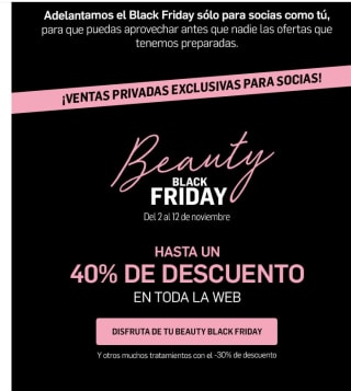 Hasta -40% de descuento en ventas provadas