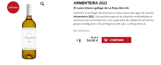 6 Botellas de Armenteira 2022 por 44€