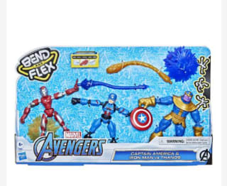 Los Vengadores - Pack 3 Figuras Bend and Flex por 6.6€