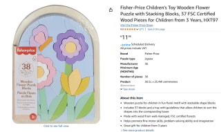 Fisher Price Houten Bloemen puzzel voor €11,99 bij Amazon