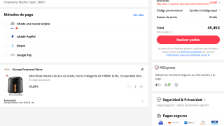 Freidora Air Fryer 8 Litros por solo 44,45€