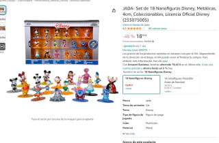 Set de 18 Nanofiguras Disney, Metálicas, 4cm por 18€