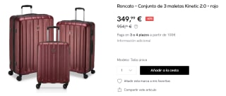 Conjunto de 3 maletas Roncato Kinetic 2.0 por 349.99€