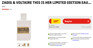 Zadig & voltaire this is her 30ml limited edition voor €39,99 bij Kruidvat