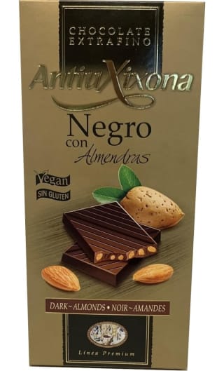 Antiu Xixona Premium - Chocolate Negro con Almendras por 0,85€.
