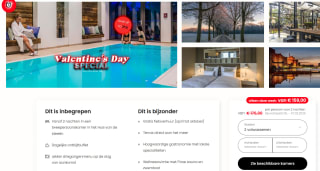 Valentijns special: Wellings Parkhotel: 2x overnachting incl. ontbijt + 3-gangenmenu + toegang tot Wellness voor 2 personen voor €318 via Travelcircus