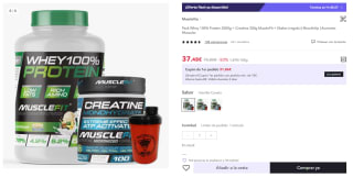 Pack Whey 100% Protein 2000g + Creatina 300g MuscleFIt + Shaker (regalo) por 37,48€ (cuenta nueva por 25,48)