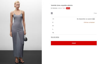 Vestido lúrex espalda abierta para Mujer por 7.99€