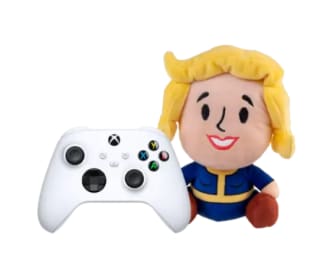 Mando Inalámbrico Robot White + Peluche Vault Girl Fallout Stubbins por 42,95€