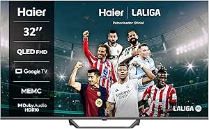 TV 32" Haier QLED Full HD H32S80EFX, Smart TV, Google TV, Dolby Audio por 139,99€
