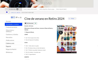 Cine al aire libre este verano gratis