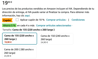 Funda Nordica Reversible Cama de 135x190/200 por solo 17,91€