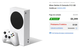 Xbox Series S 512GB por $4,399 en Elektra con AMEX