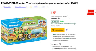 Playmobil Tractor met aanhanger en watertank (71442) voor €21,69 bij Bol