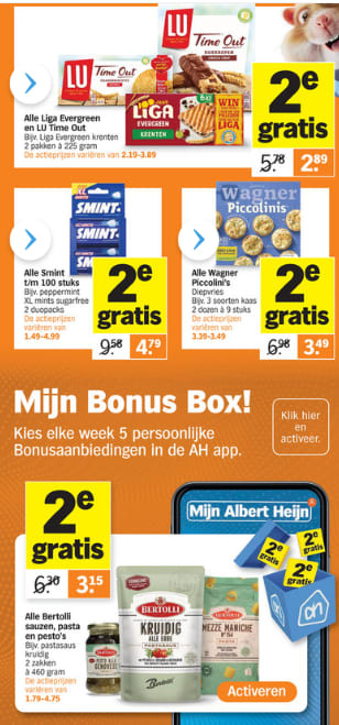 Albert Heijn Hamsterweken veel producten de 2de gratis
