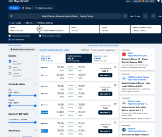 Vuelo Madrid - Ciudad de México desde 632€ con Skyscanner