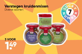 Verstegen kruidenmixen 3 voor €1,49 bij Big Bazar