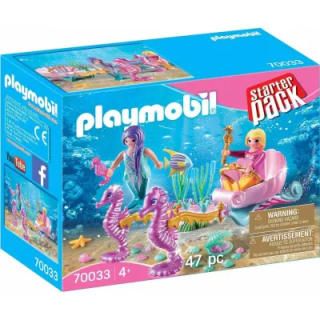 Playmobil Starter Pack Carruaje Caballitos de Mar 70033 por 12,60€.