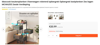 Roterende trolley voor €20,99 bij Ochama