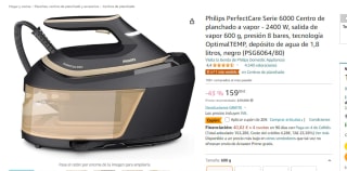 Centro de planchado Philips PerfectCare Serie 6000 por 139€