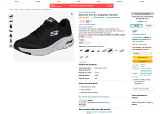 Zapatillas Skechers Arch Fit Hombre por solo 50,39€